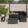 vidaXL Tuinbankenset met kussen 8 pcs Zwart poly rattan