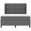 vidaXL Boxspring bed met matras Donkergrijs 160 x 200 cm Stof