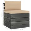 vidaXL 9-delige Loungeset met kussens pallet massief grenenhout