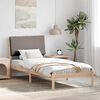 vidaXL Bedframe Bruin en taupe 100 x 200 cm Massief grenenhout