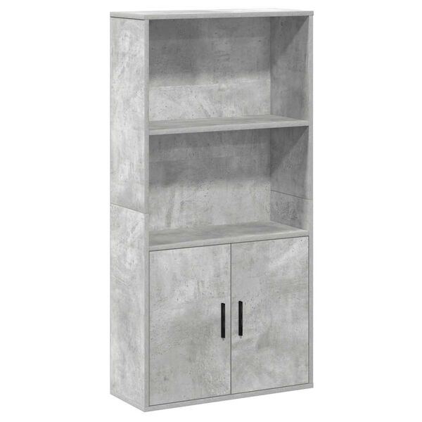 vidaXL Boekenkast 60x24x120 cm bewerkt hout betongrijs