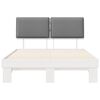 vidaXL Bedframe met Gevoerd Hoofdgedeelte Lichtgrijs 160 x 200 cm