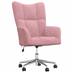 vidaXL Relaxstoel fluweel roze
