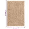 vidaXL Vloerkleed ZIZUR beige binnen en buiten 100x200 cm jute look