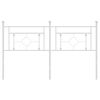 vidaXL Vervangend hoofdbord 150 cm metaal wit