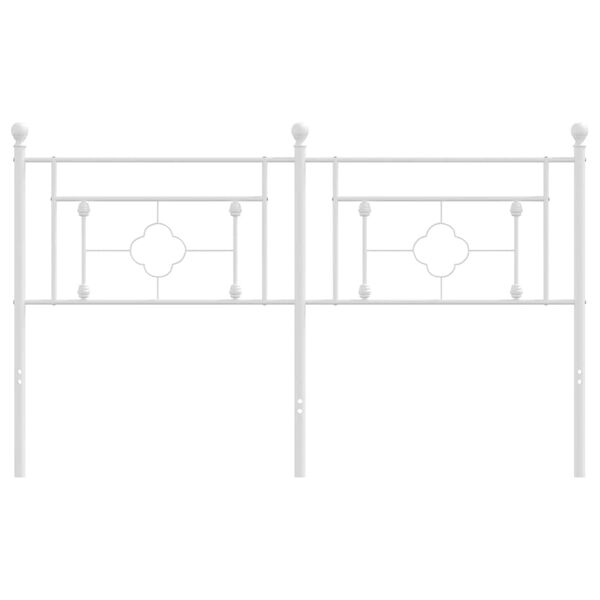 vidaXL Vervangend hoofdbord 150 cm metaal wit