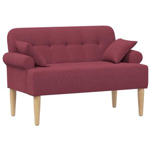 vidaXL Loungebank met knopencomfort Wijnrood 120 x 65 x 79 cm Stof