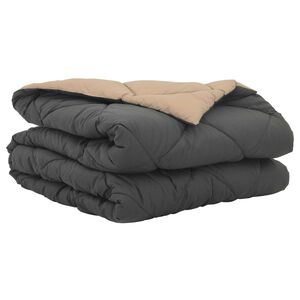 vidaXL Zomerdekbed 200 x 135 cm Zomer 200 gsm Antraciet en Taupe