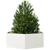 vidaXL Plantenbak zeshoek 138x120x45 cm staal wit