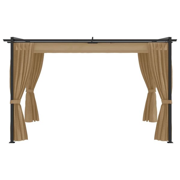 vidaXL Prieel 4x3 m taupe