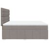 vidaXL Boxspring met matras stof taupe 180x200 cm