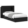 vidaXL Bedframe met opslag met lade Zwart 75 x 190 cm Bewerkt hout