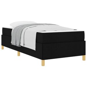 vidaXL Bedframe met matras Zwart 90 x 190 cm Stof