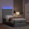 vidaXL Ottoman bed met matras en LED's 90x190cm stof lichtgrijs