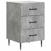 vidaXL Nachtkastje met lade Betongrijs 43 x 41 x 66,5 cm Bewerkt hout