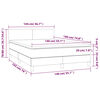 vidaXL Boxspring met matras en LED stof donkerbruin 140x190 cm