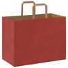 vidaXL Papieren zakken 50 st met hengsels 32x17x25 cm rood