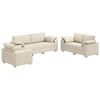 vidaXL Bank 2 pcs Beige 219 x 80 x 82 cm Linnen-mix stof