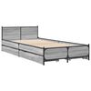vidaXL Bedframe met lades bewerkt hout grijs sonoma eiken 75x190 cm