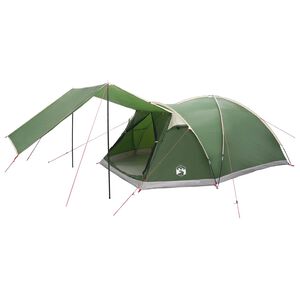 vidaXL Huisje Tent 6-persoons Groen Polyester en staal