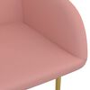 vidaXL Eetkamerstoelen 6 st fluweel roze