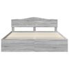vidaXL Bedframe Grijs Sonoma 200 x 200 cm Massief grenenhout