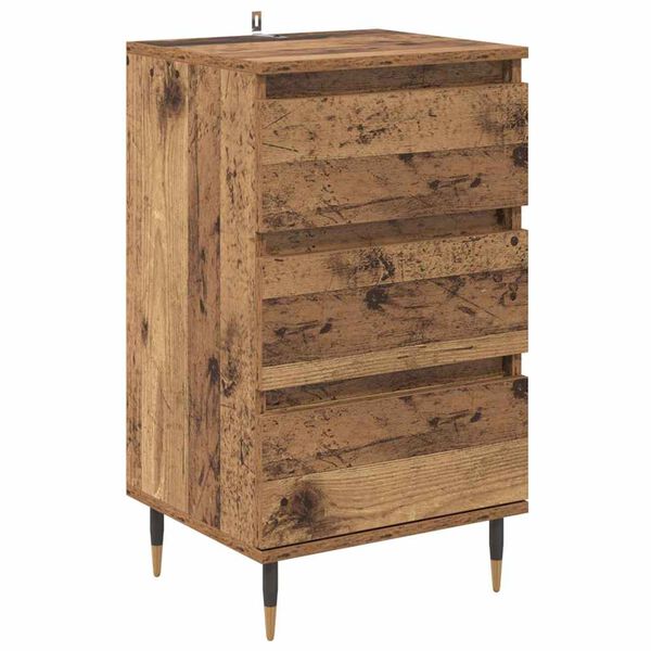 vidaXL Dressoir met lade Oud hout 35 x 40 x 70 cm Bewerkt hout