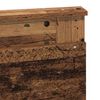 vidaXL Hoofdbord met hoofdeinde Oud Hout 140 cm Bewerkt hout
