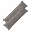 vidaXL Kussensloop 2 st HOUTEN Donkergrijs 40 x 145 cm Chenille Stof