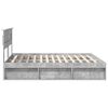vidaXL Bedframe met hoofdeinde Beton 180 x 200 cm Massief grenenhout