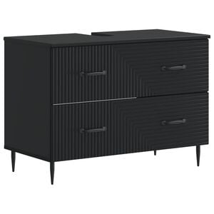 vidaXL Badkamer wastafelkast HAARLEM Zwart 82 x 41 x 58,5 cm