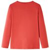 Kindershirt met lange mouwen 116 roodbruin