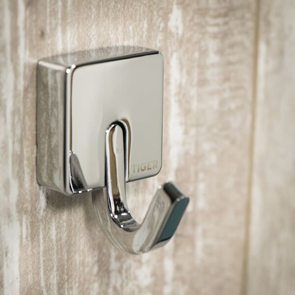 Tiger handdoekhaak Impuls chroom metaal 3,6 x 3,9 cm 387030346