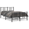vidaXL Bedframe met hoofd- en voeteneinde metaal zwart 120x190 cm