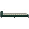 vidaXL Bedframe zonder matras 100x200 cm fluweel donkergroen