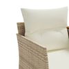 vidaXL Tuinbank 2-zits met voetenbanken poly rattan beige