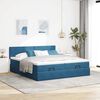 vidaXL Ottoman bed met matrassen 160x200cm fluweel donkerblauw
