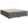 vidaXL Boxspring met matras stof donkergrijs 180x200 cm