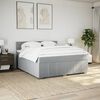 vidaXL Boxspring met matras stof lichtgrijs 180x200 cm