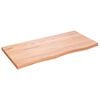vidaXL Tafelblad 100x50x(2-4)cm behandeld massief eikenhout lichtbruin