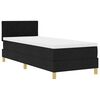 vidaXL Boxspringbed met matras met hoofdeinde Zwart 80 x 200 cm Stof