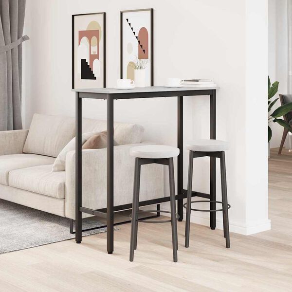 vidaXL Tafel Grijs Sonoma 100 x 40 x 100,5 cm Engineered hout en staal