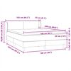 vidaXL Boxspring met matras fluweel lichtgrijs 160x220 cm