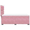 vidaXL Boxspring met matras fluweel roze 90x190 cm