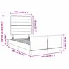 vidaXL Bedframe met hoofdeinde Donkergrijs 100 x 200 cm Stof