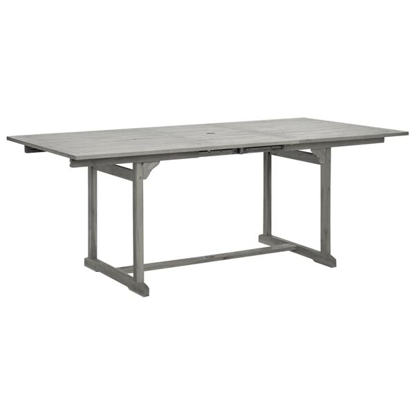 vidaXL Tuintafel (150-200)x100x75 cm massief acaciahout