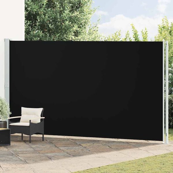 vidaXL Tuinscherm uittrekbaar 220x600 cm zwart