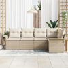 vidaXL Tuin Sofa Set met kussen 5 pcs poly rattan