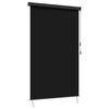 vidaXL Rolgordijn Zwart 80 x 250 cm Stof en Aluminium