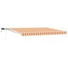 vidaXL Handmatige Luifelhouder met LED's Geel, Oranje en Wit 5 &times; 3,5 m